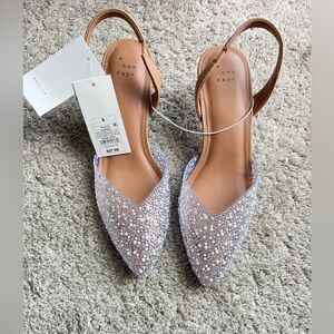 A New Day Women's Silver Embellished Heels. Size 9